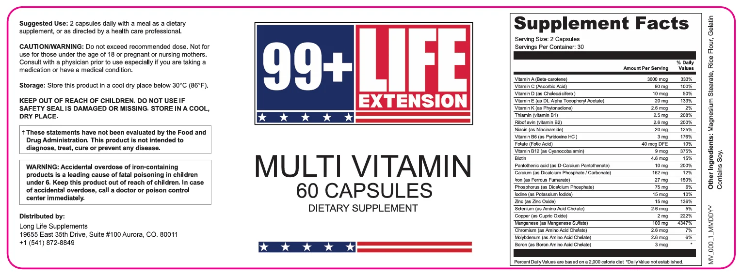 99+ Life Extension Product Label